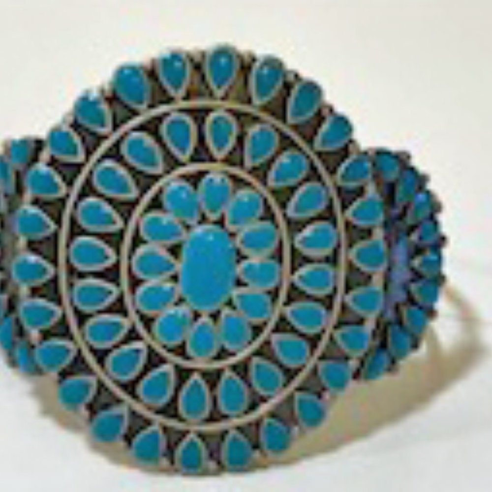Vintage Sterling silver and turquoise cuff bracelet